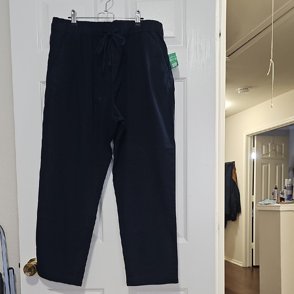 Navy Blue Women's Drawstring Pants